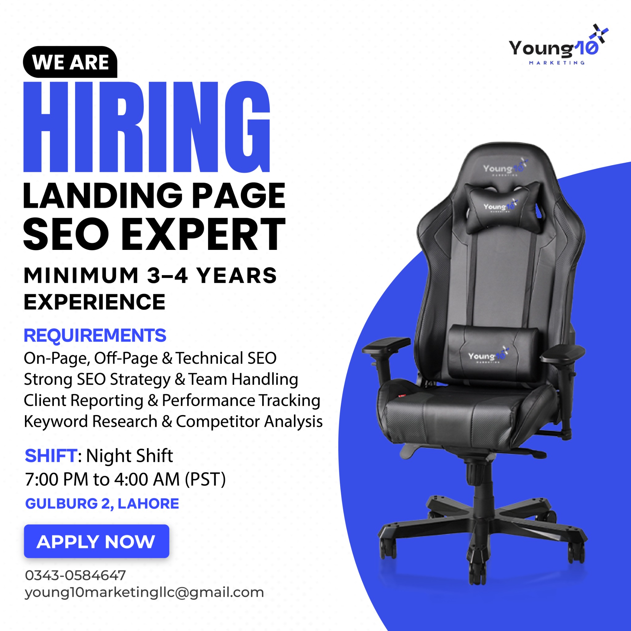 Young10 Marketing Facebook ad: Apply Now!