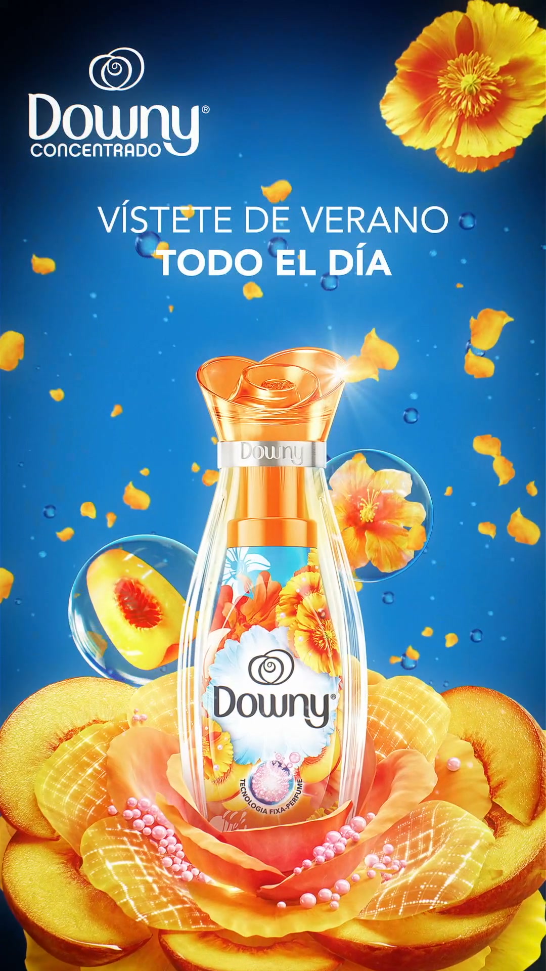 Downy Latino Facebook ad: Vístete de verano todo el día
