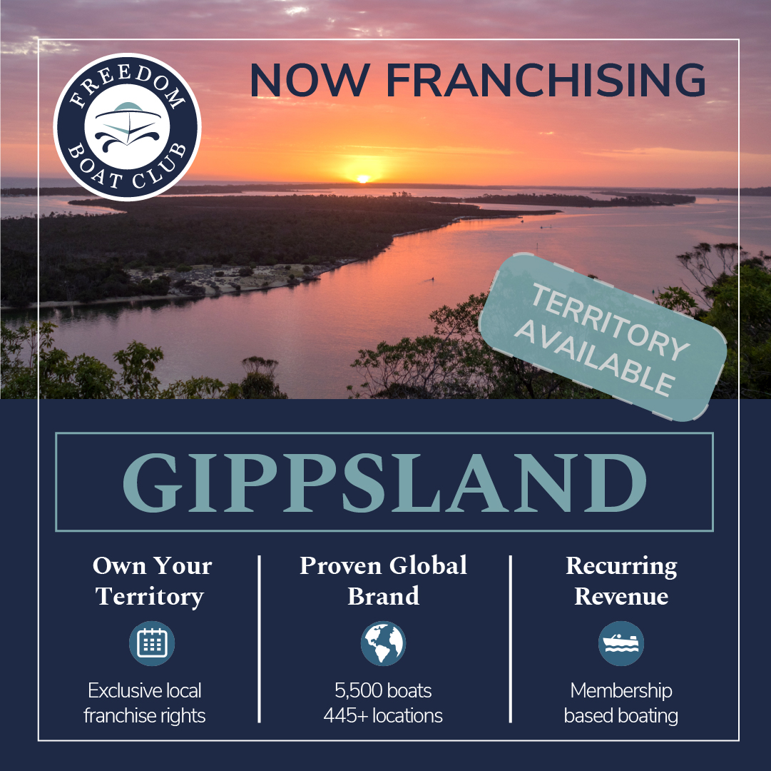 Freedom Boat Club Australia Facebook ad: Build A Recurring Revenue Business on the Water!