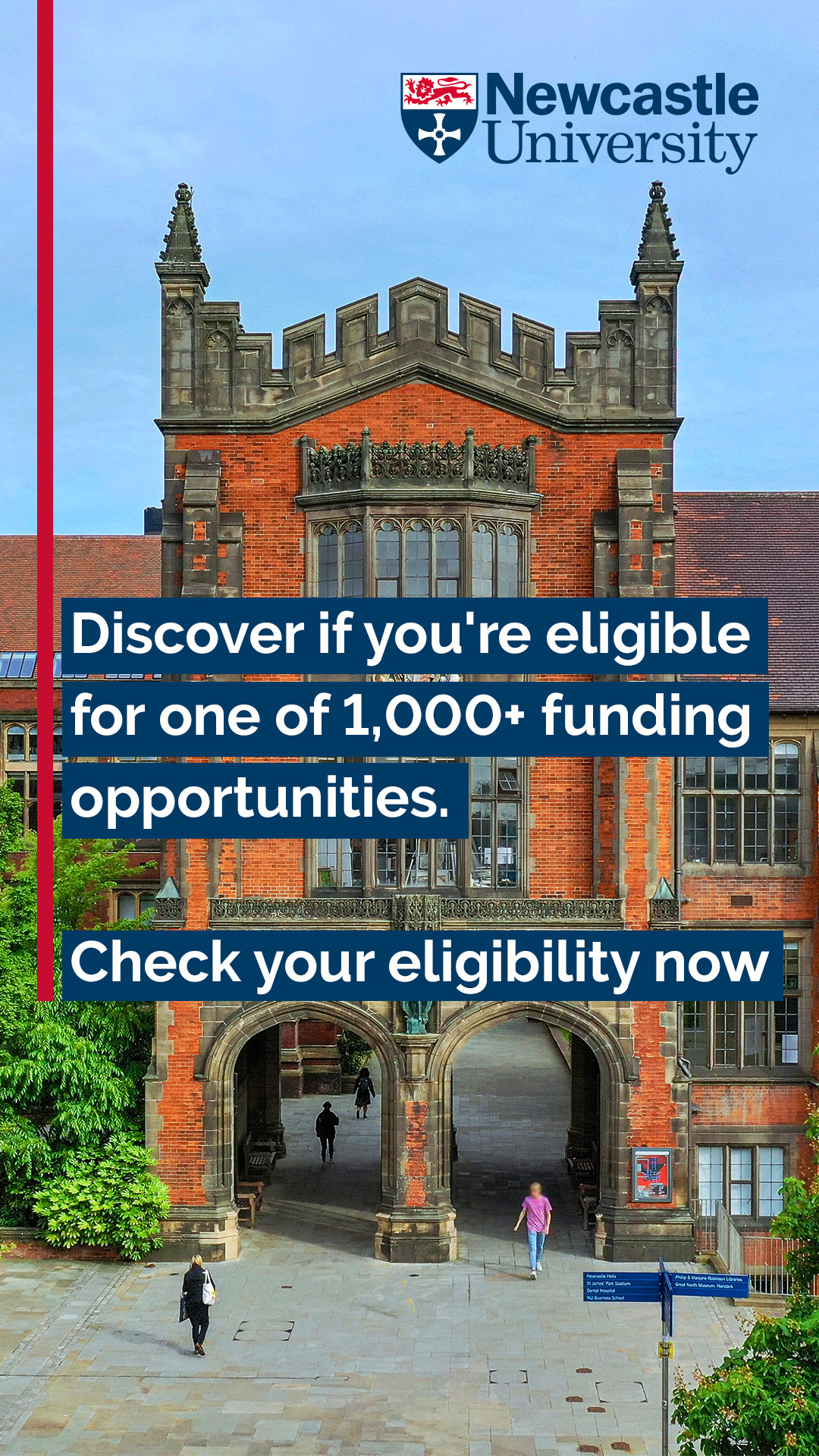 Newcastle University Facebook ad: Study At A World Top 140 University