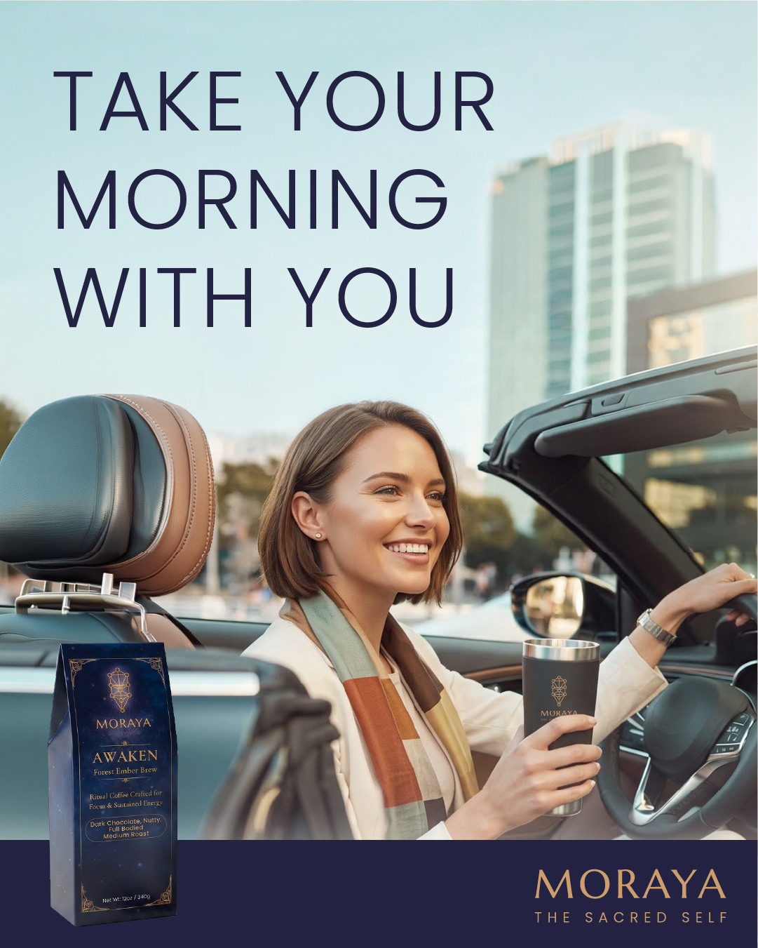 Moraya Facebook ad: Start Your Day with Intention