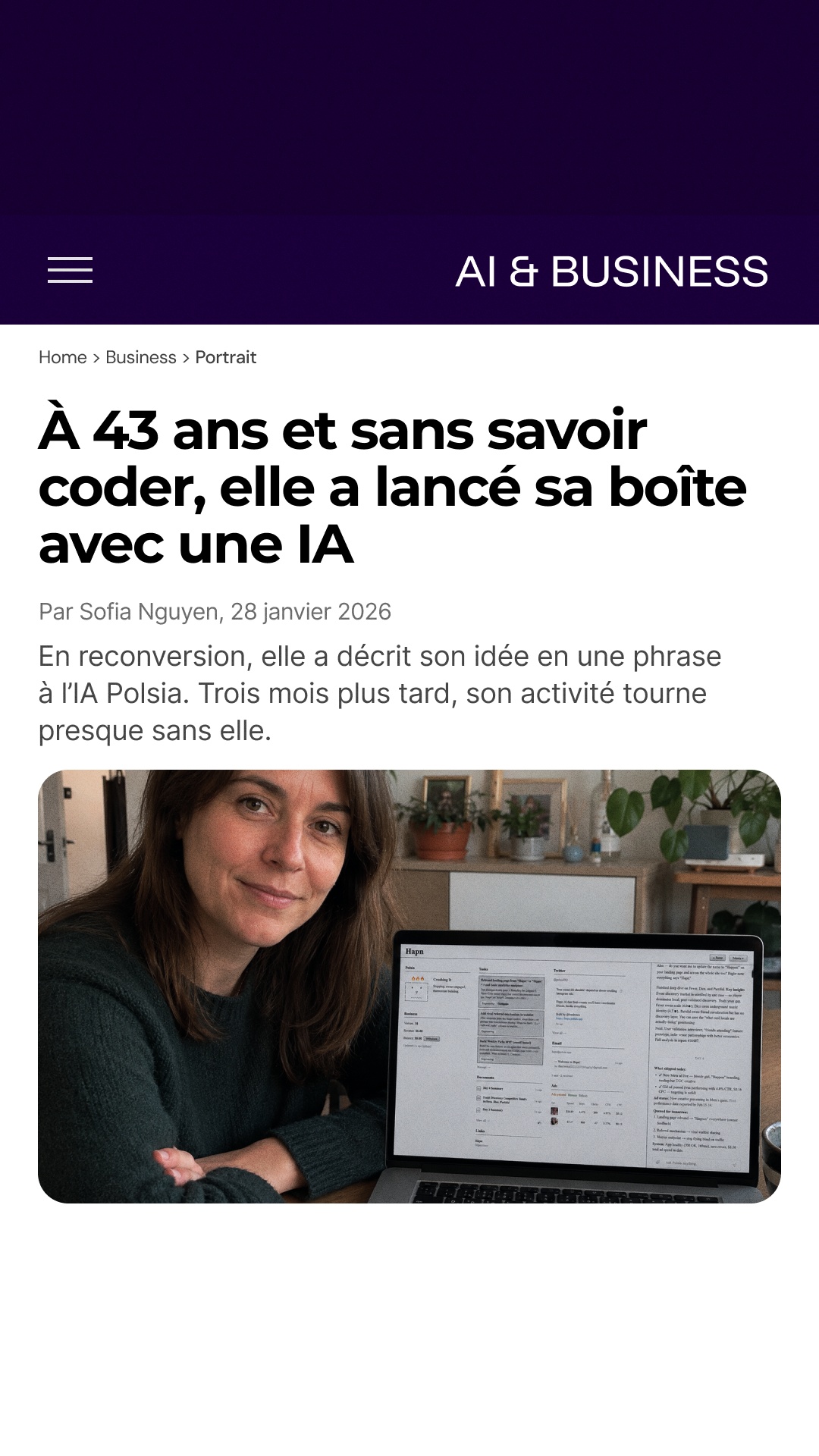 Polsia AI Facebook ad