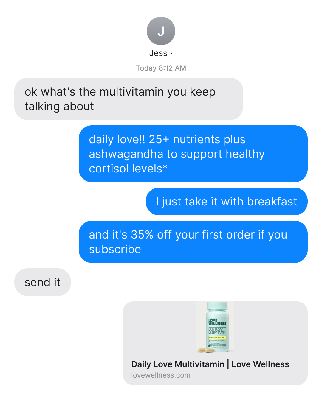 Love Wellness Facebook ad: 25+ Nutrients, Clinically-Studied Formula