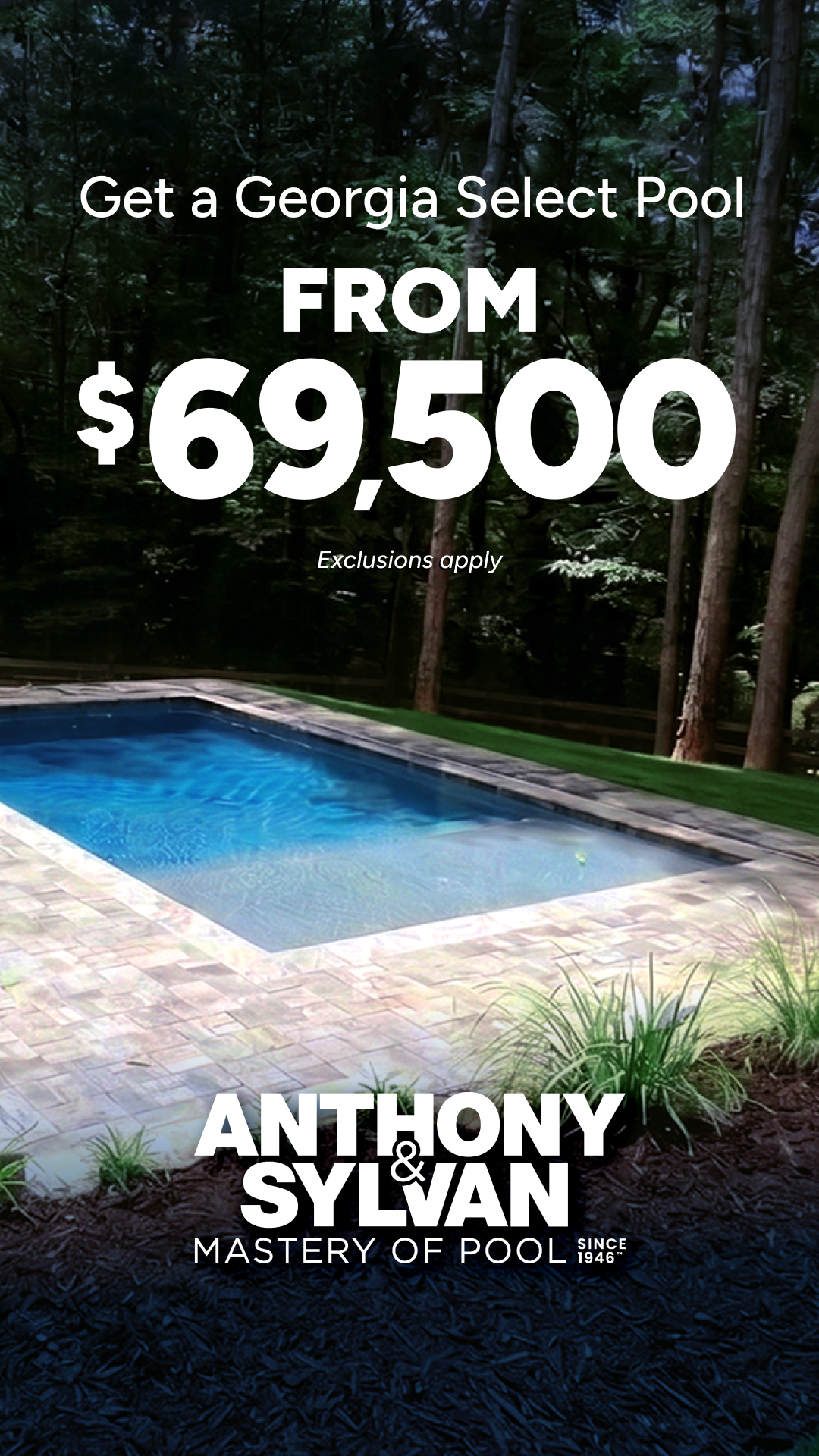 Anthony & Sylvan Pools Facebook ad: Celebrate a Landmark Summer