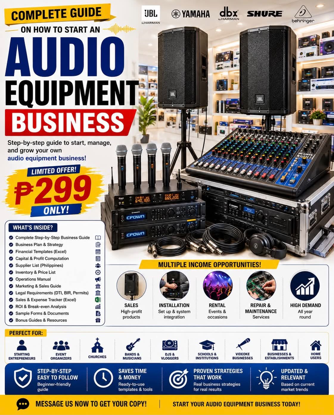 Audio Equipment Startup Guide Facebook ad