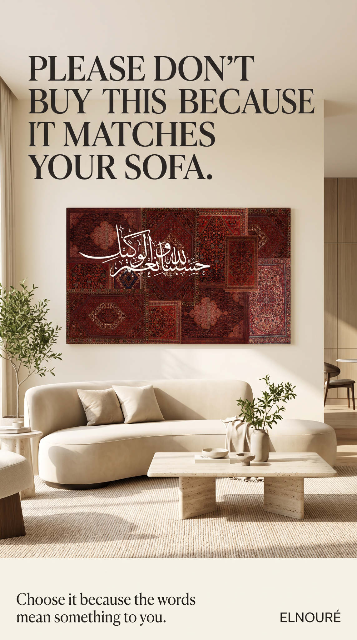 Elnouré Facebook ad: Up to 40% off luxurious handmade decor