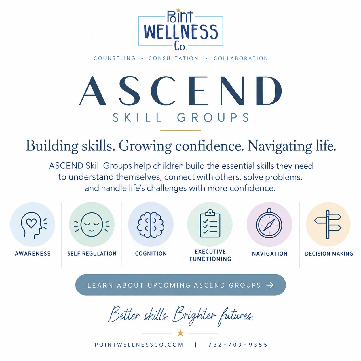 Point Wellness Co. Facebook ad: ASCEND Skill Groups with Dr.