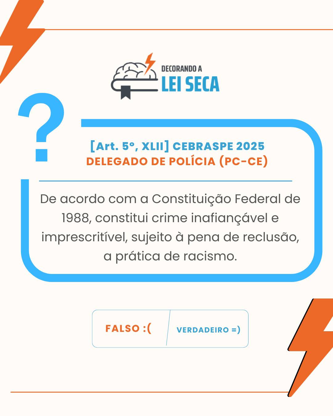 Decorando a Lei Seca Cursos Para Concursos E OAB Facebook ad