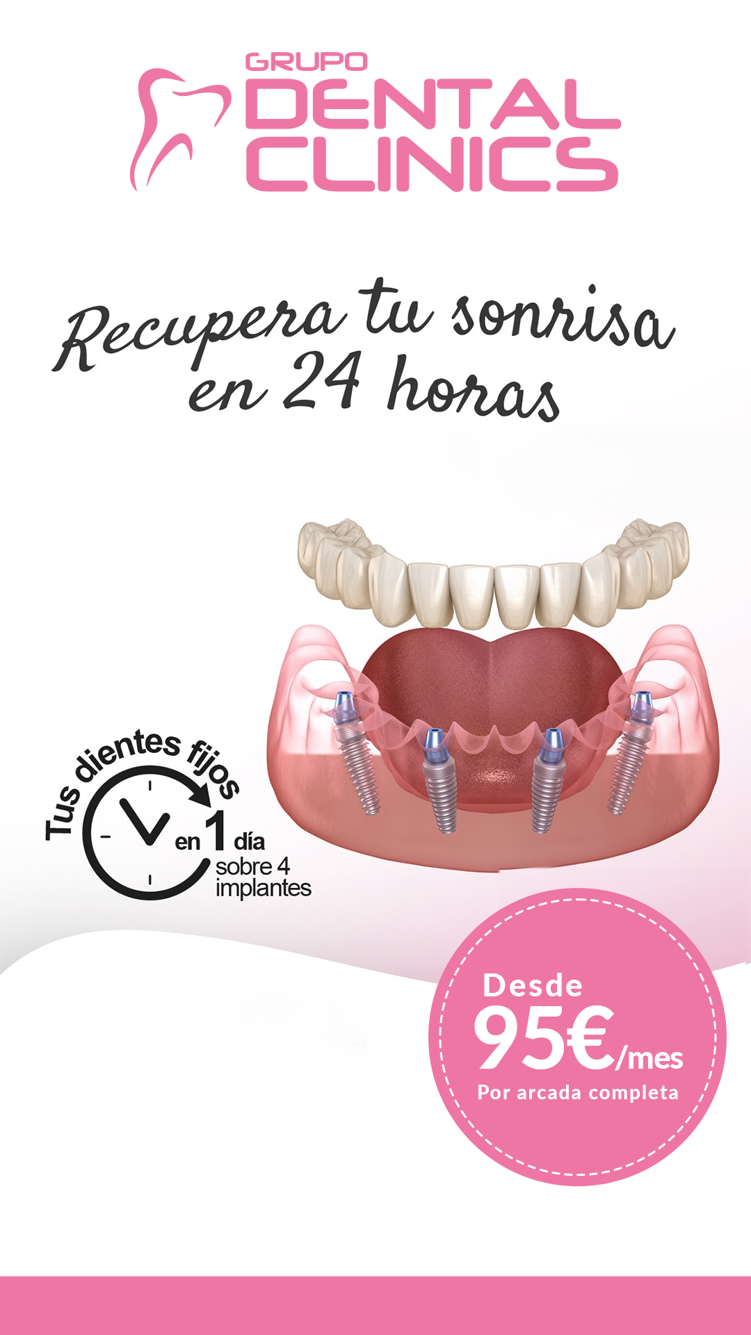 Grupo Dental Clinics Facebook ad: Renueva tu Sonrisa