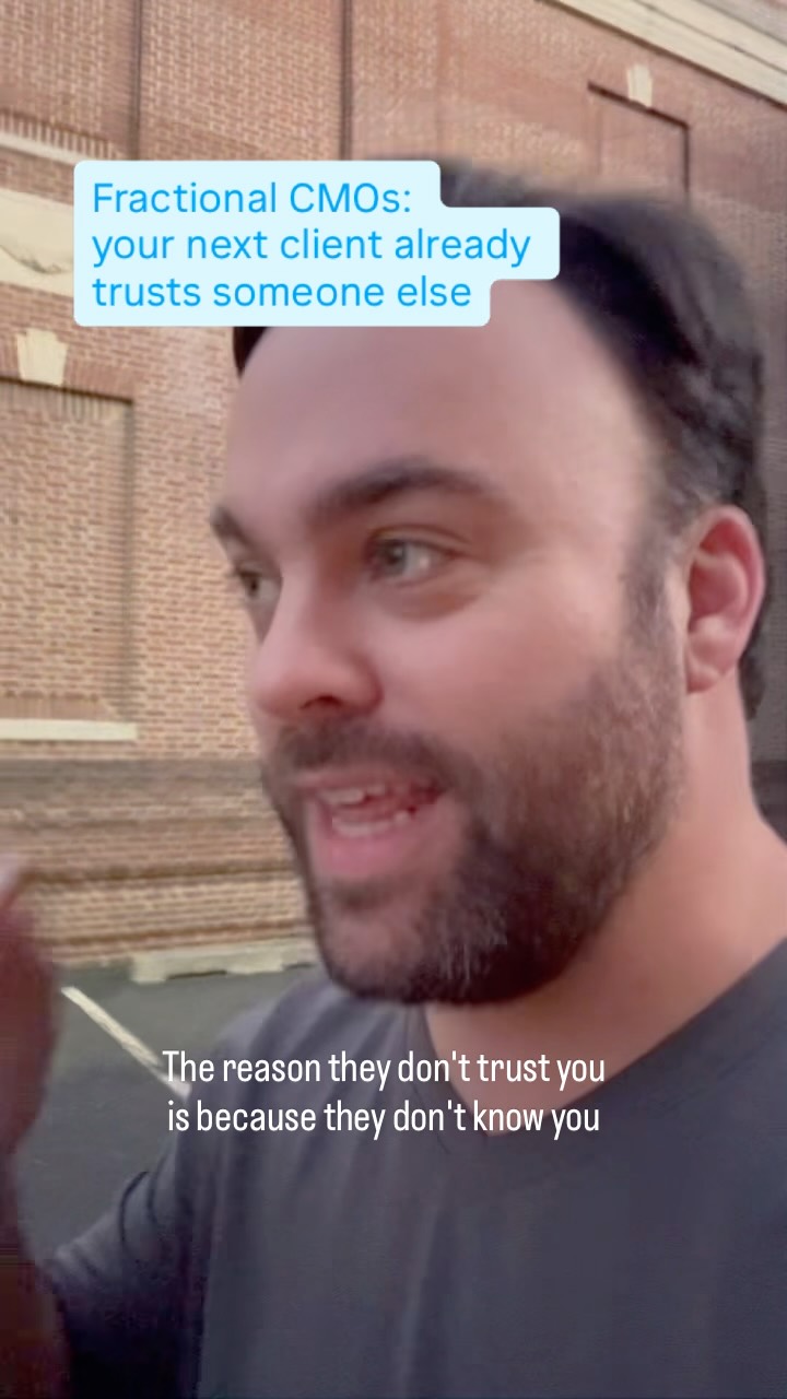 CMOx Facebook ad: People aren’t hiring you because they don’t trust…