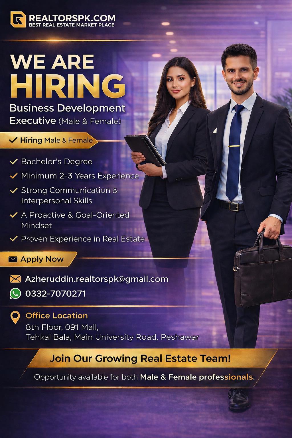 Wealth Rise Investment Facebook ad: Hiring alert
