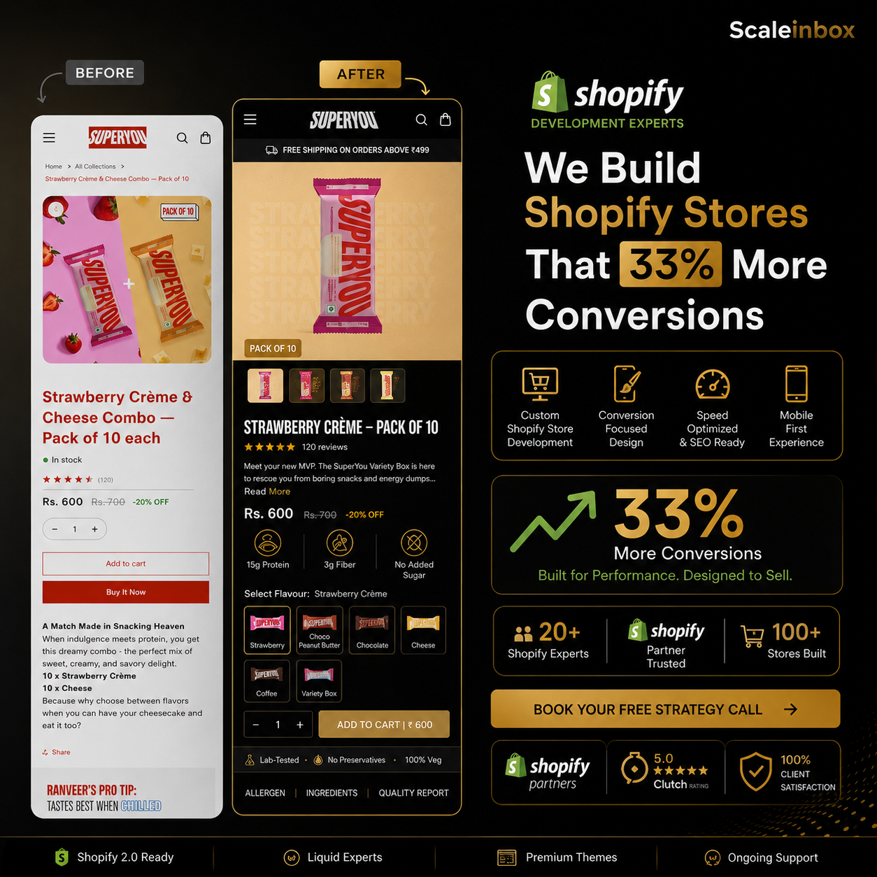 Scaleinbox Facebook ad: Free Shopify Store Audit