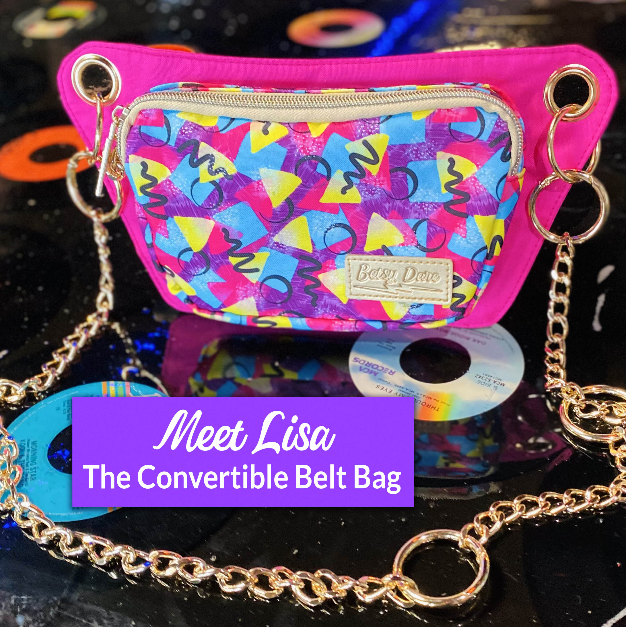 Betsy Dare Facebook ad: Boutique online store selling original handbags, belt bags…