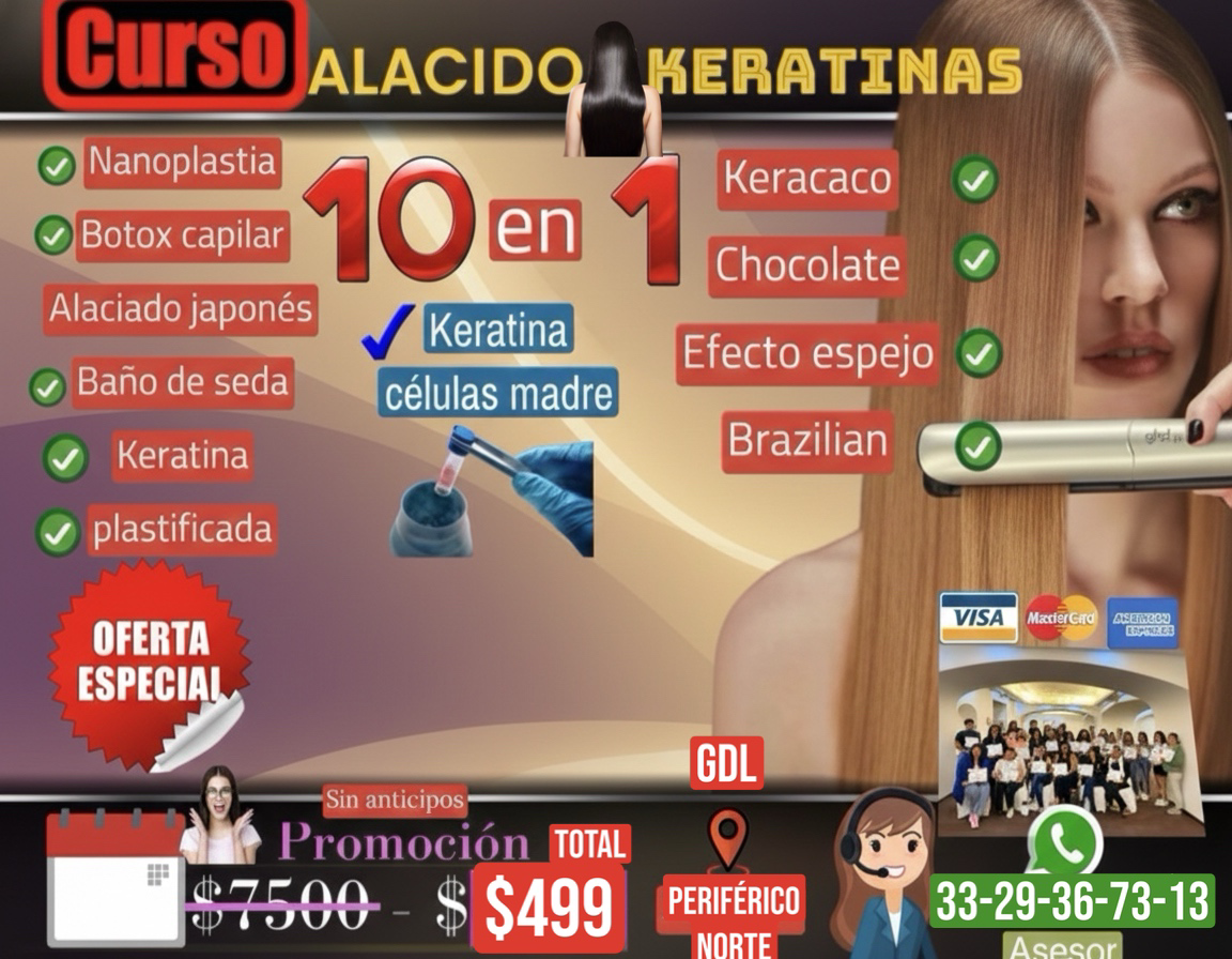 Pestañas mink Facebook ad: Curso Alaciados 10-1 Nanoplastia y más