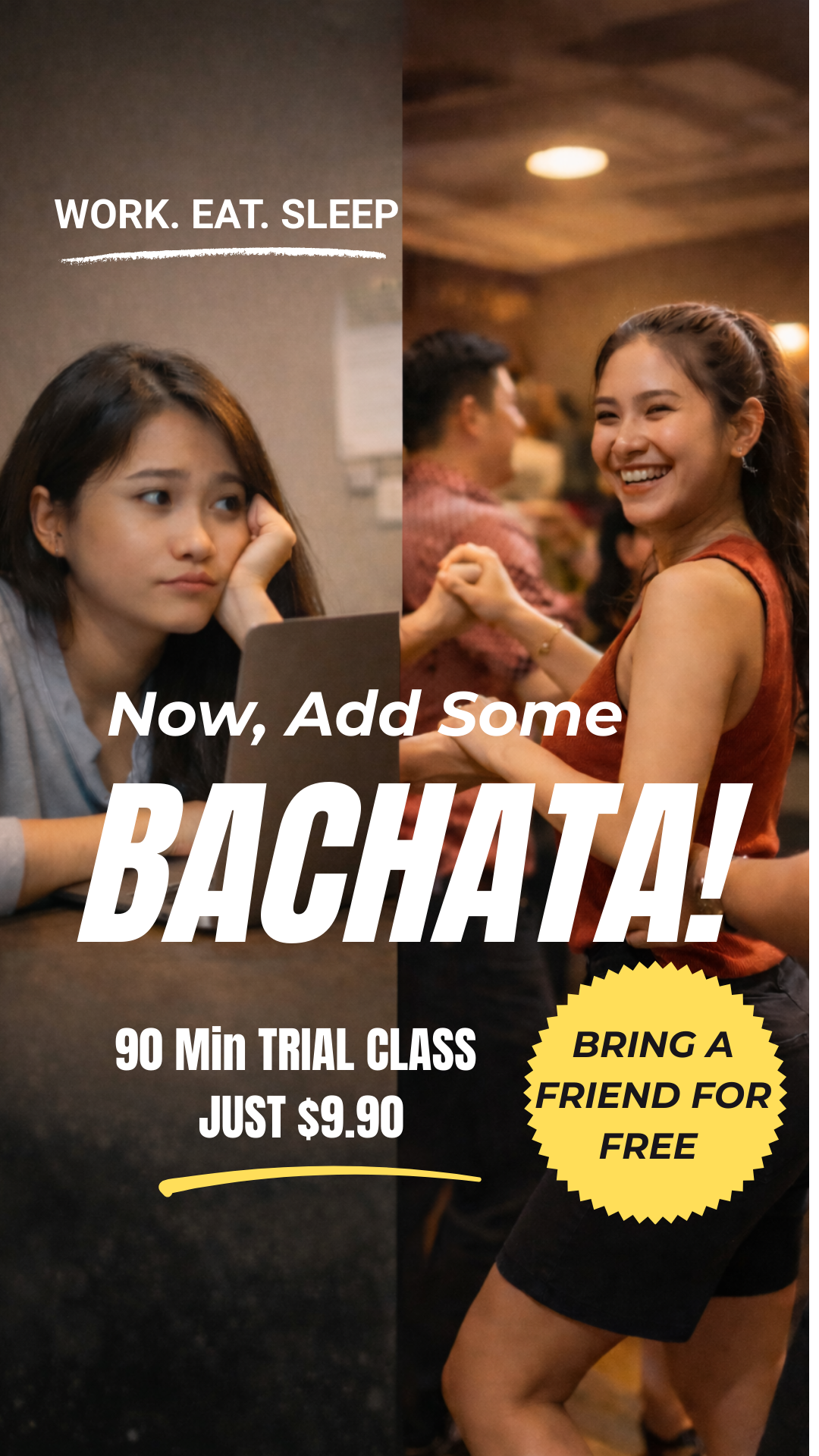 Dance Movement Inc. Facebook ad: Empty Your Mind Of Deadlines And Anxieties, Join Our…