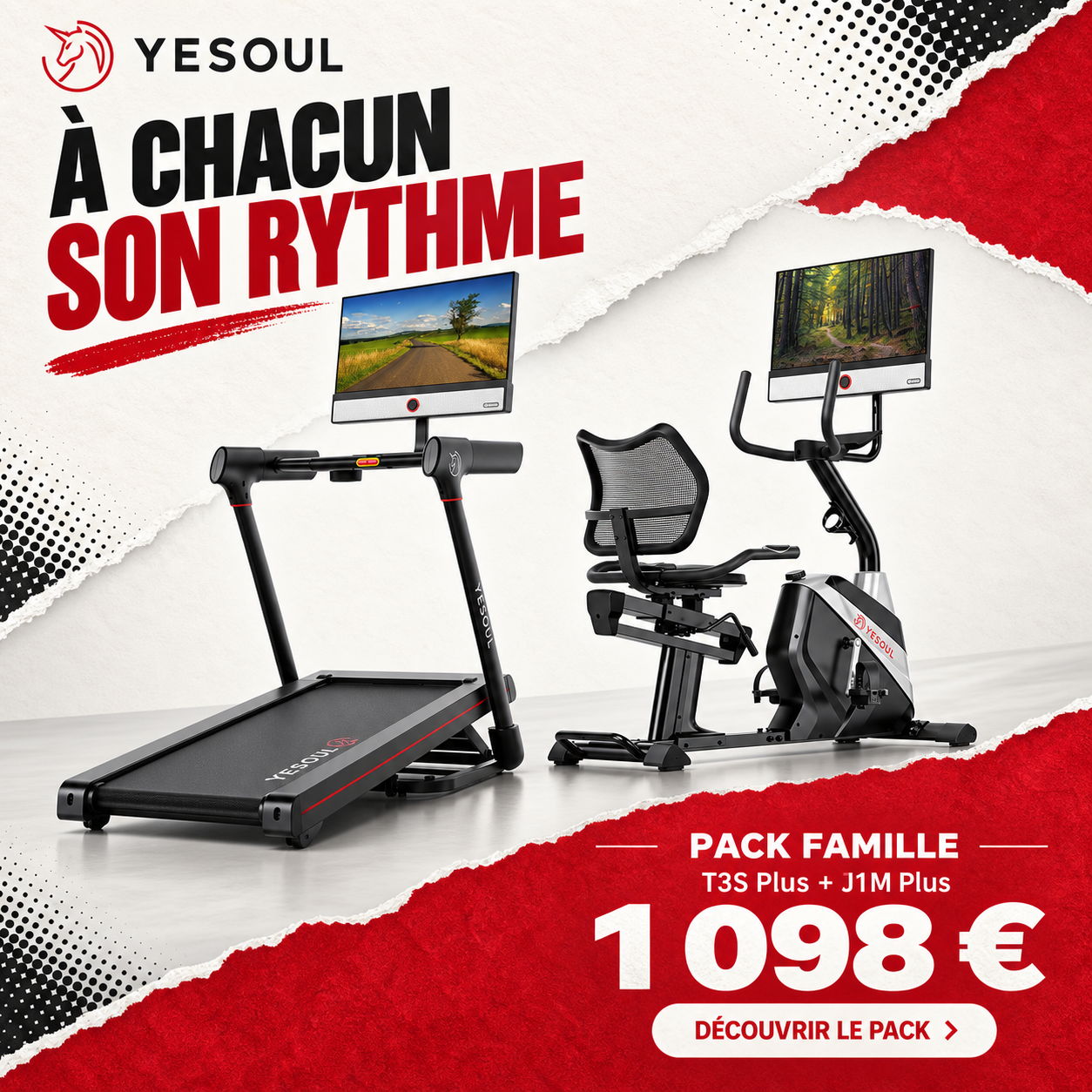 Yesoul Fitness France Facebook ad: Cet été, offrez à votre famille un espace fitness à…
