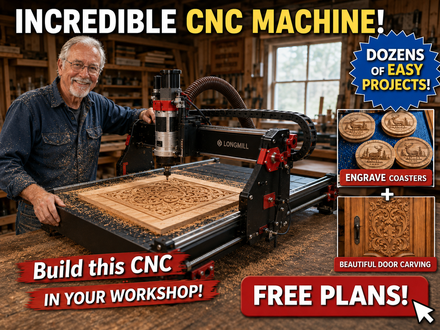 DIY with Bob Facebook ad: FREE Plans For This Machine + 51 More!: Build Something…
