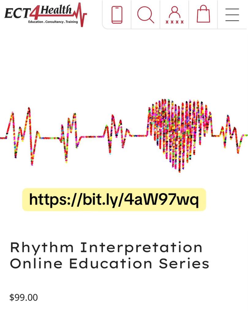 ECT4Health- Nurse/Paramedic Education Facebook ad: Our Rhythm interp is on at half price…
