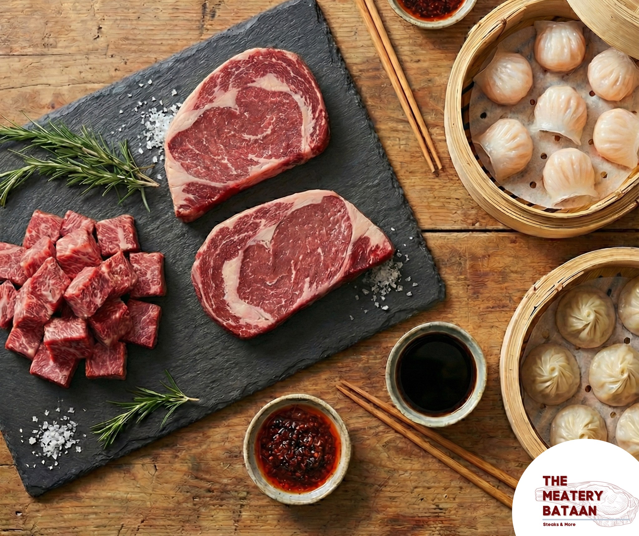 The Meatery Bataan Facebook ad: Quality Steaks & Dimsum Cravings?