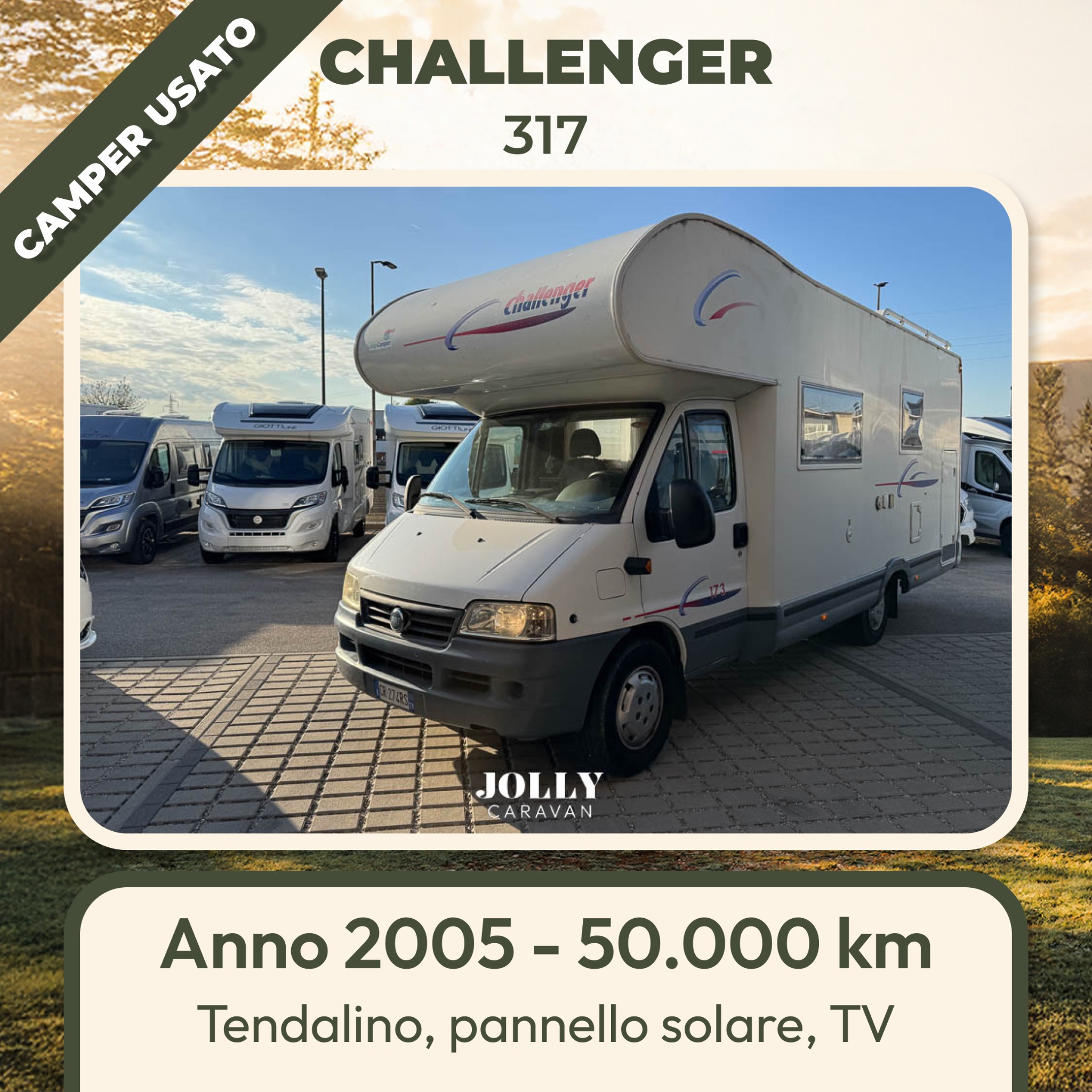 Jolly Caravan Facebook ad: MANSARDATI USATI dai 25 ai 50.000€ in pronta…