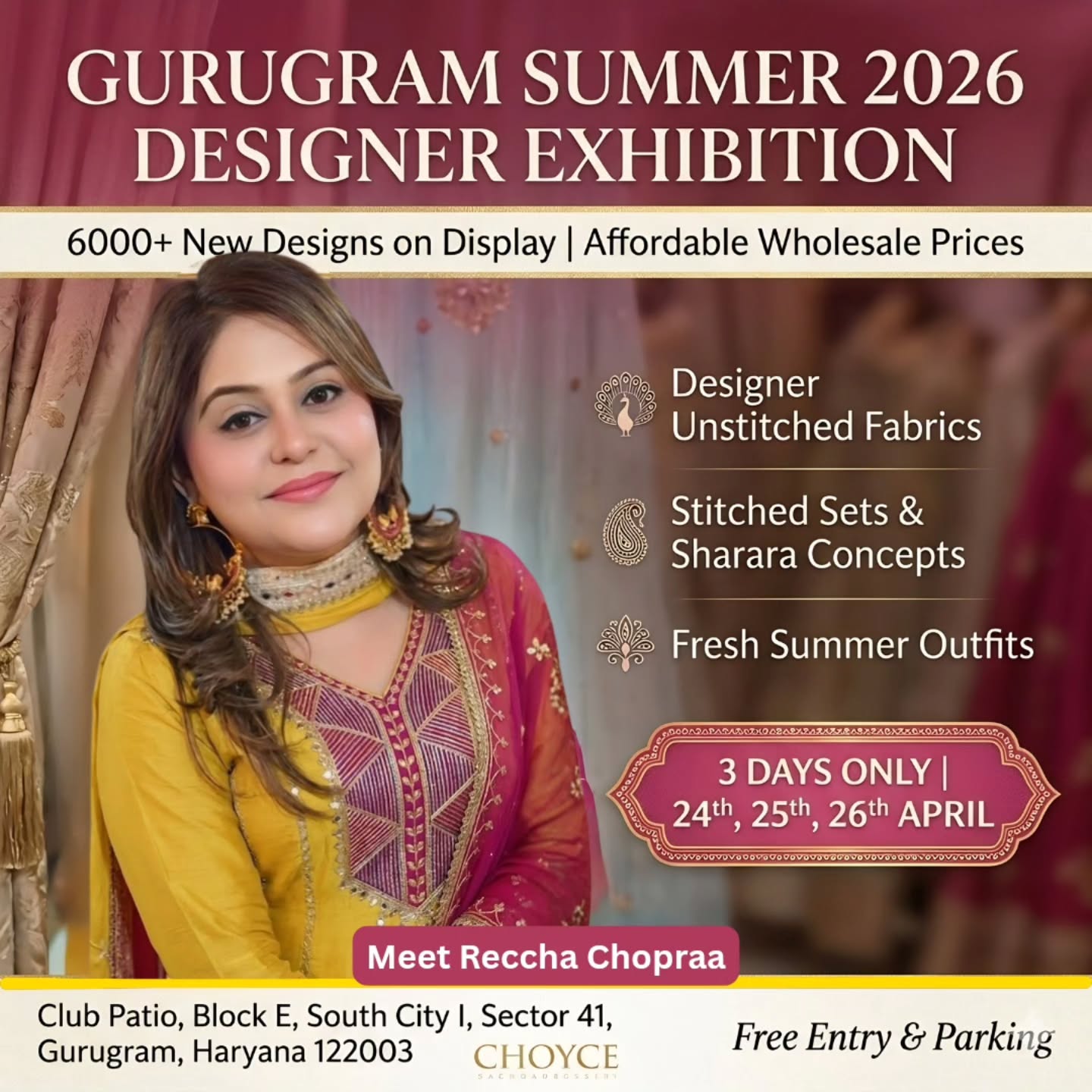 Choyce Facebook ad: Every design has a story… and Gurugram, you’re…