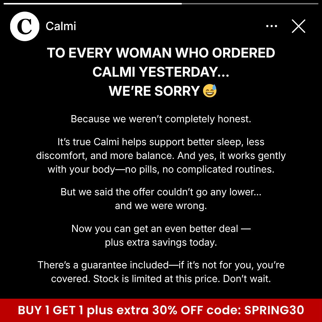 Calmi Collection Facebook ad
