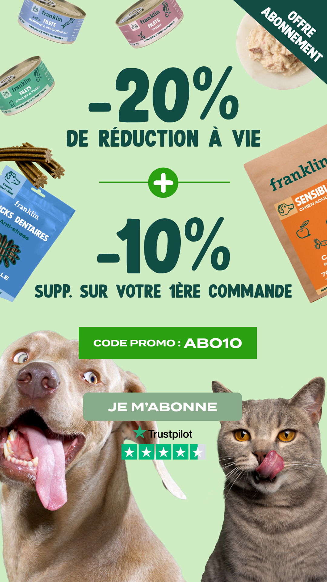 Franklin Pet Food Facebook ad