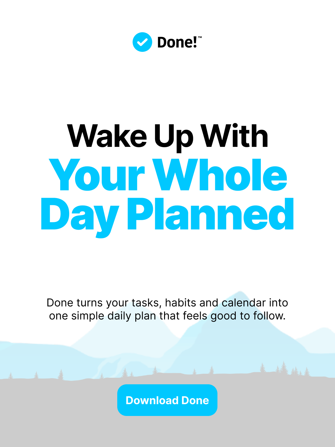 Done - Happy Productivity App Facebook ad from Jul 30, 2026