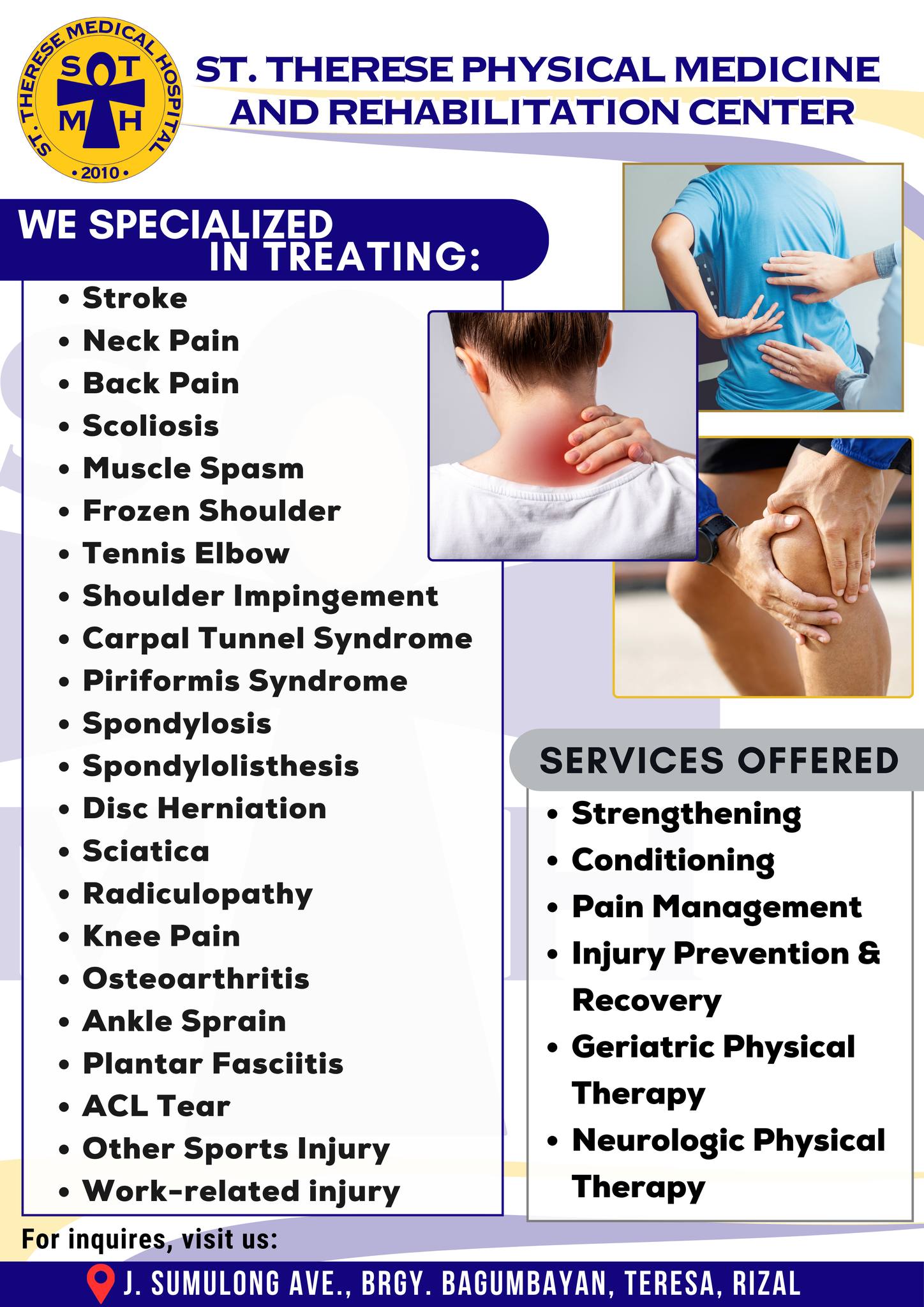 St. Therese Physical Medicine & Rehabilitation Center Facebook ad: Get Back to Living Pain-Free with St. Therese Physical…