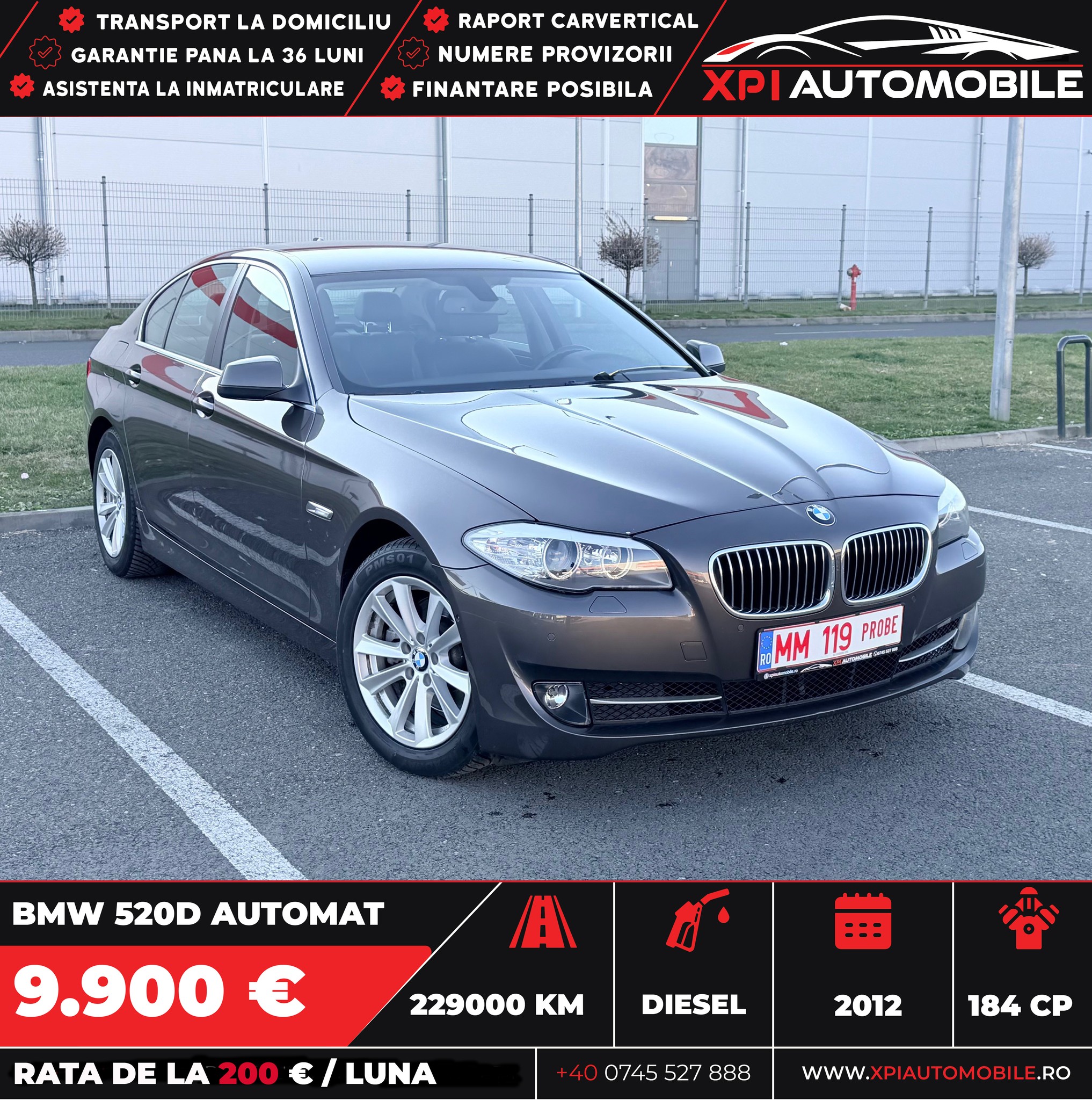XPI Automobile Facebook ad: BMW 520d F10 Automat