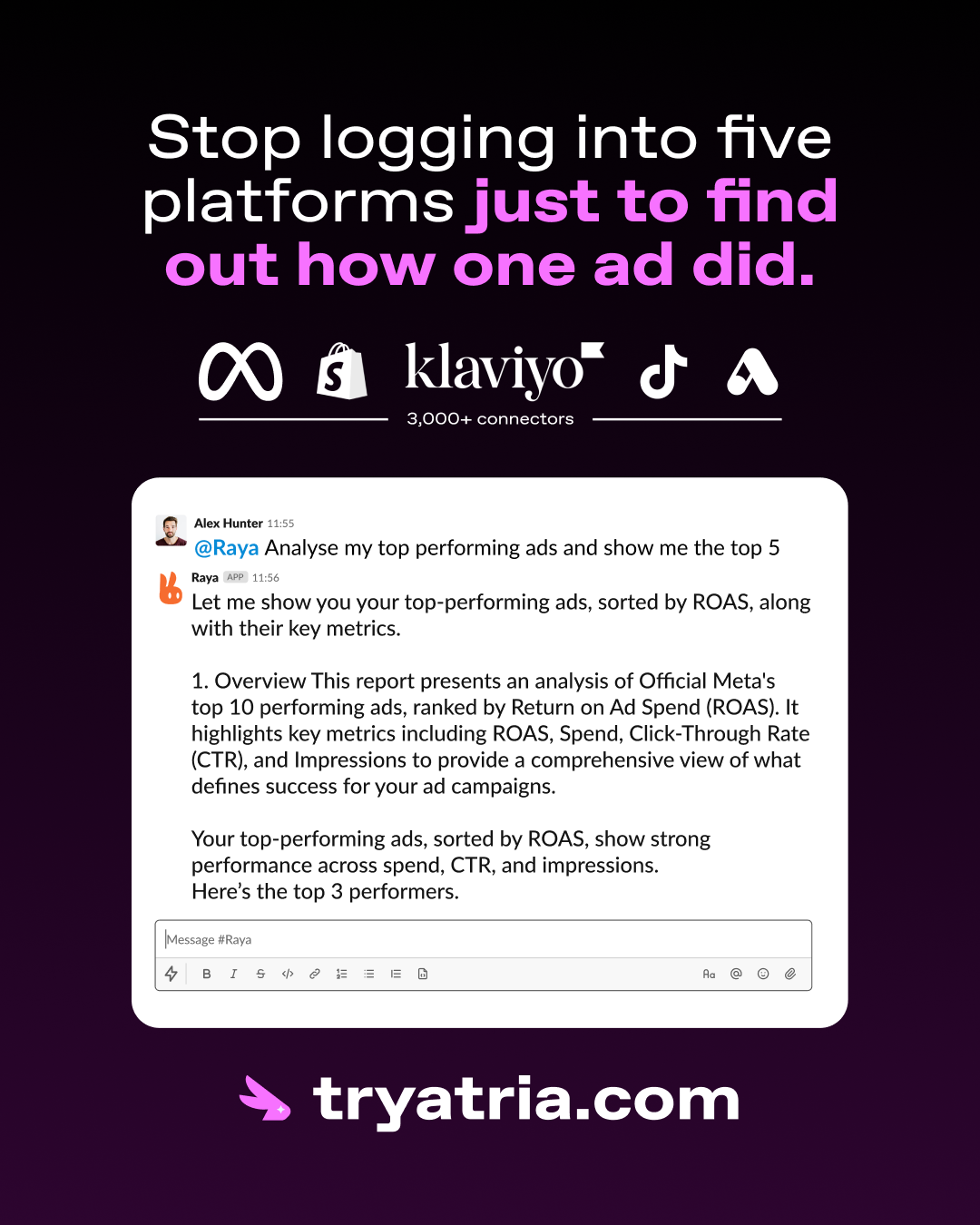 Atria AI Facebook ad