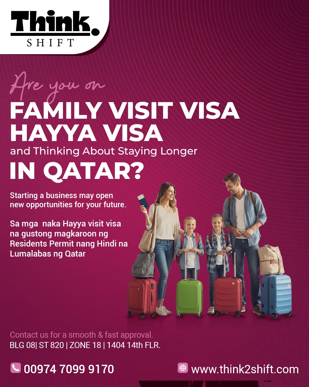 ThinkShift Corporate Services Facebook ad: KABAYAN IN QATAR!