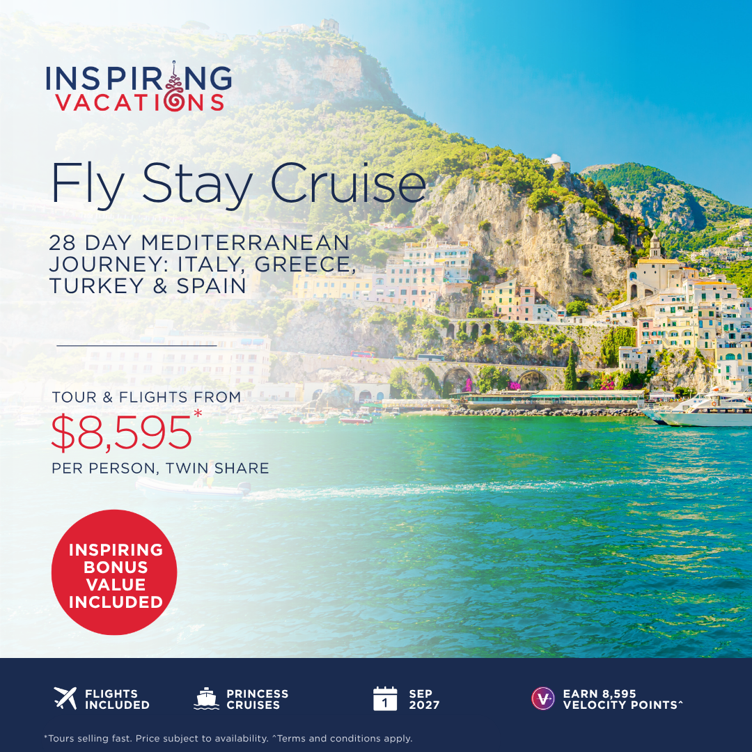 Inspiring Vacations Facebook ad: The Mediterranean's icons, all in one trip