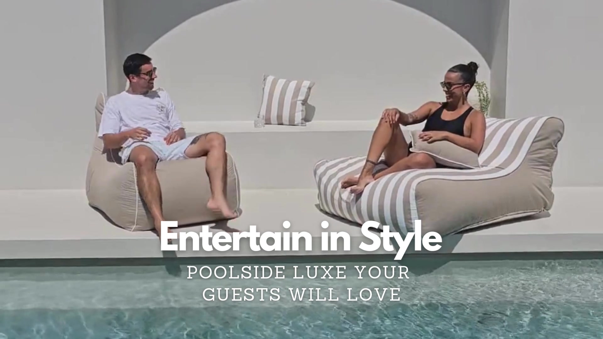 Mooi Living Facebook ad: Luxury Outdoor Bean Bag Collection