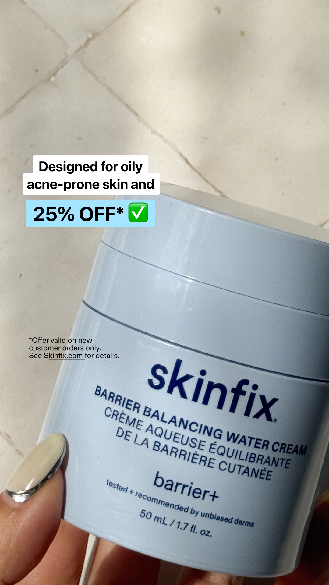 Skinfix Inc. Facebook ad