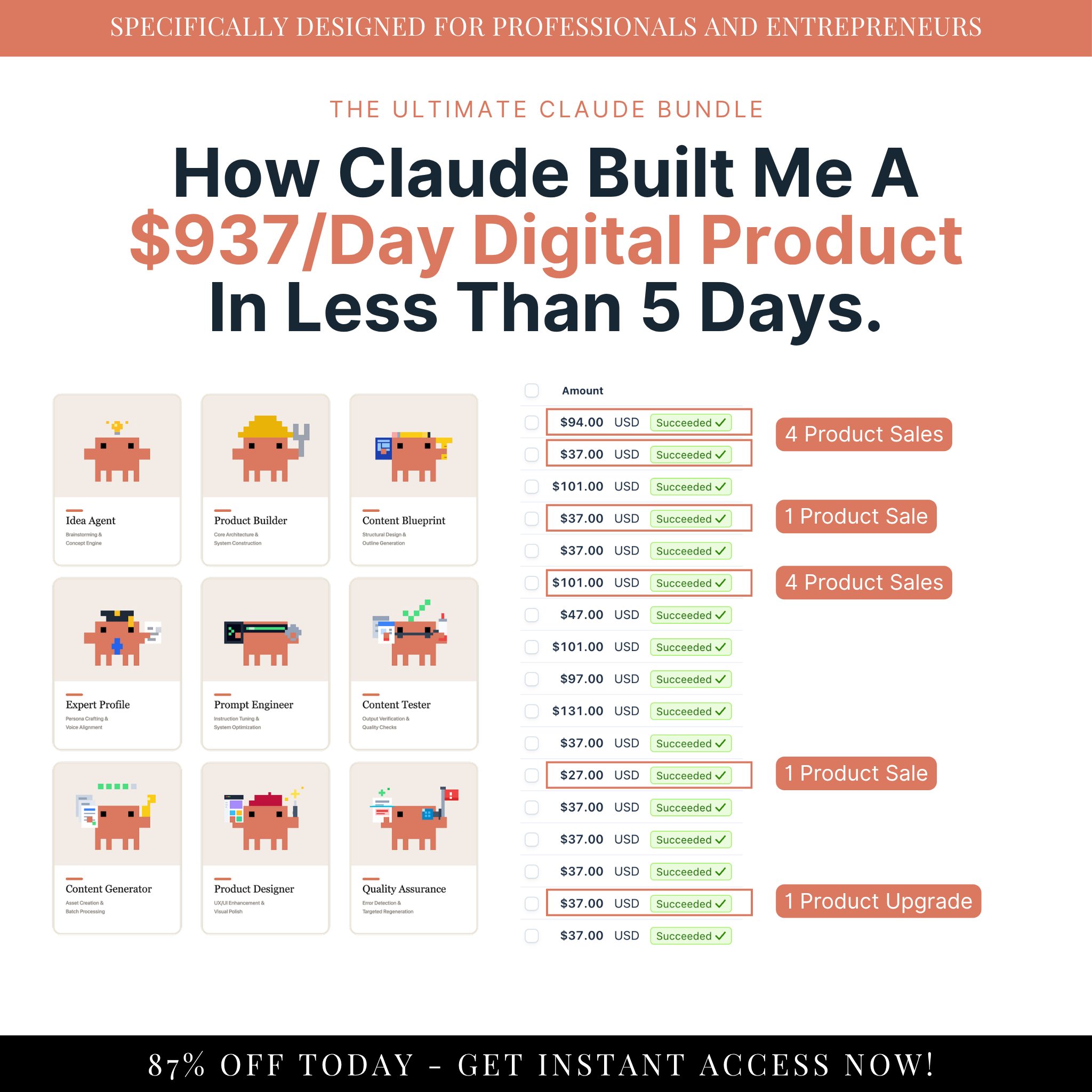 Alex Soltan Facebook ad: 10+ Claude Skills & Agents