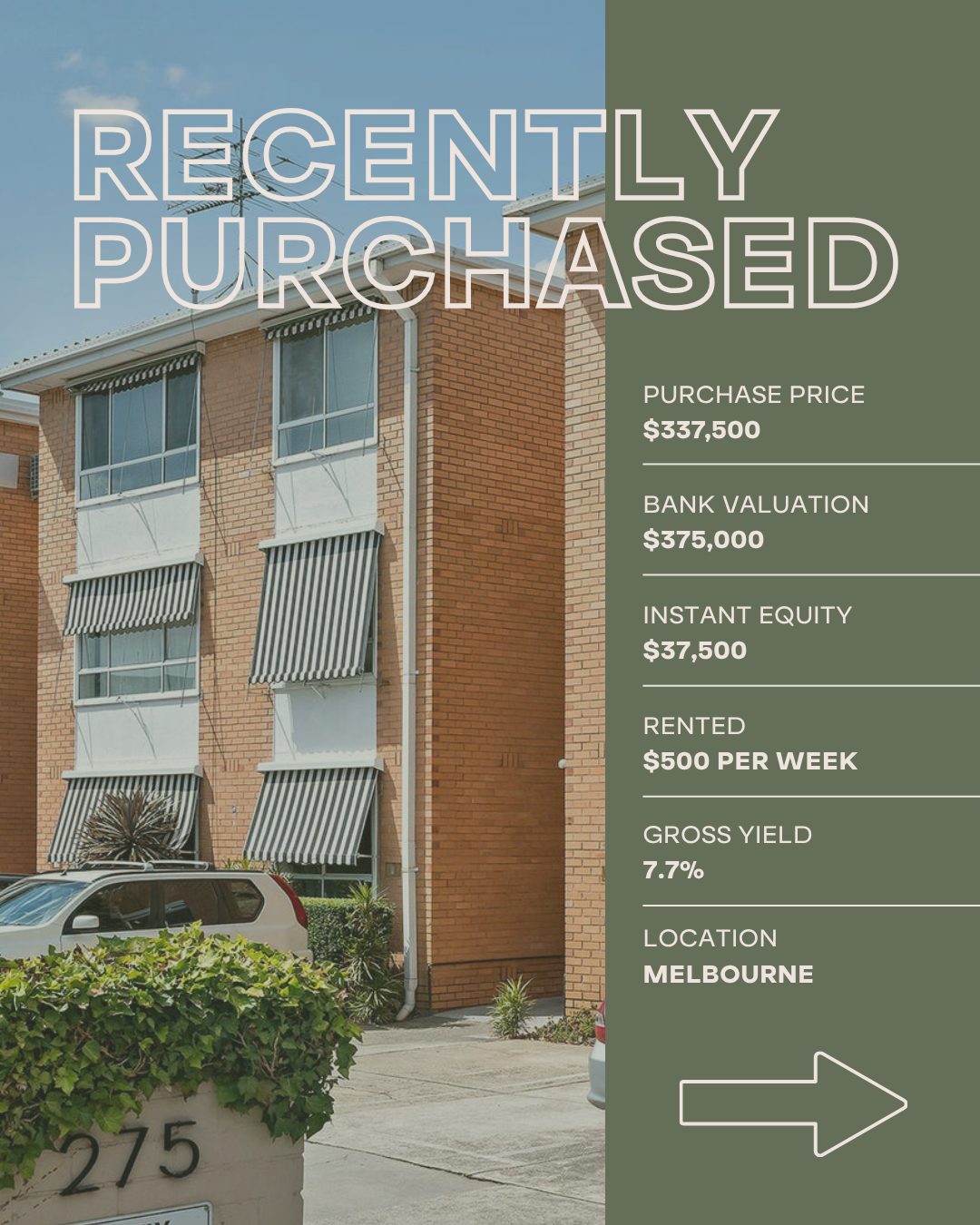 Levr Residential Facebook ad: Recently Purchased | 1 Bedroom Apartment in Melbourne…