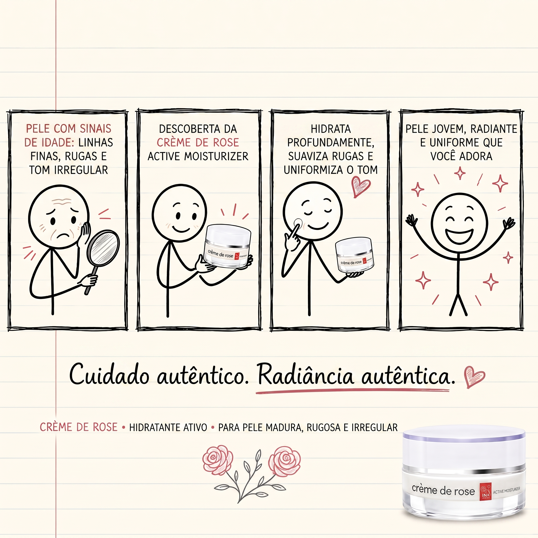 InaEssentials.PT - Cosméticos Orgânicos Familiares Facebook ad: O frasquinho de rosa que mudou o meu espelho