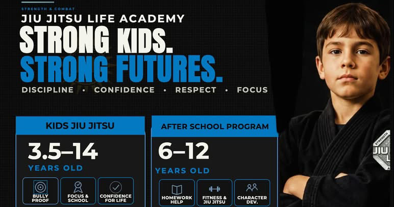 Jiu Jitsu Life LLC Facebook ad: Kids classes and after school program available in…