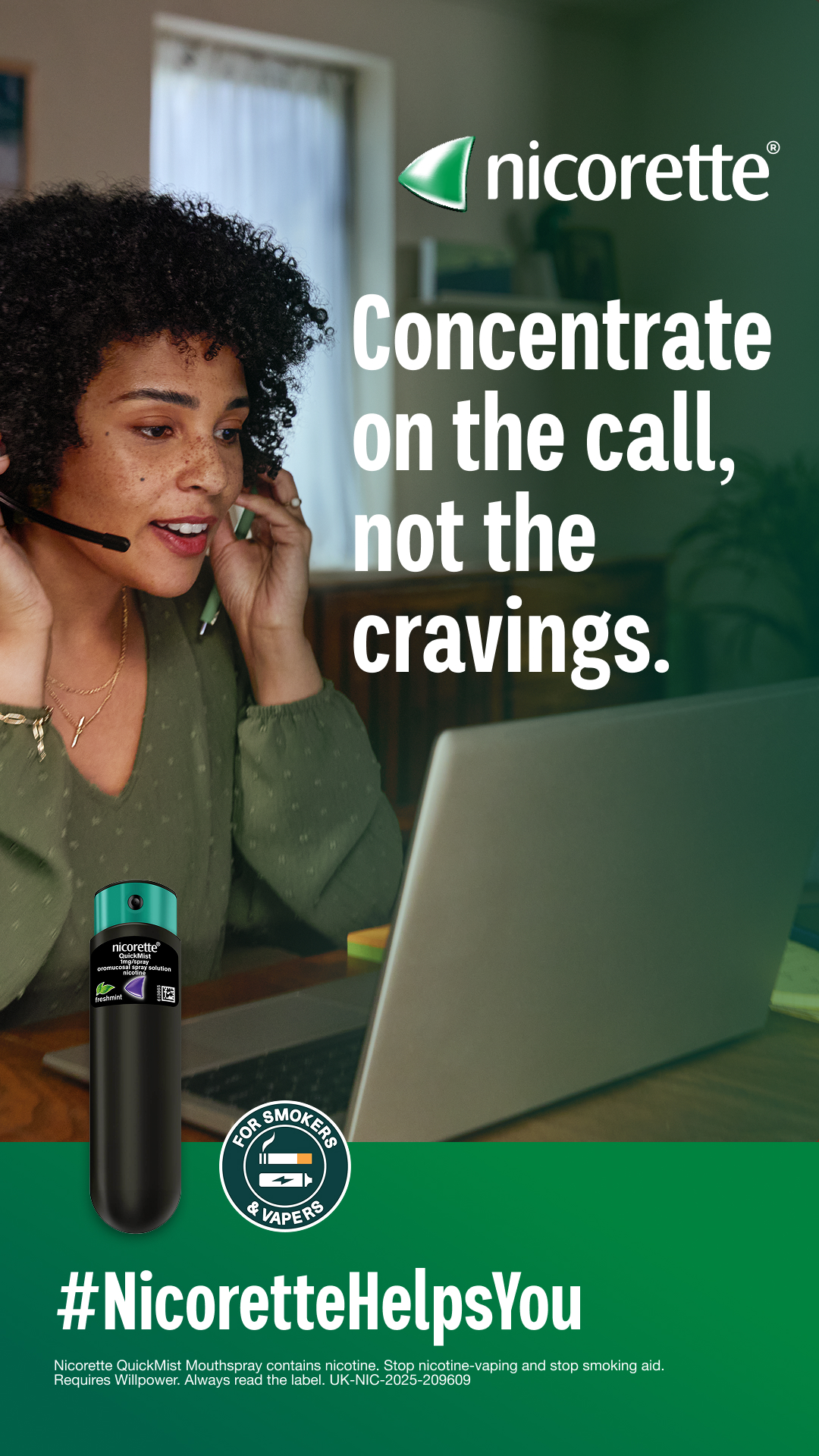 Nicorette Facebook ad from Dec 31, 2025