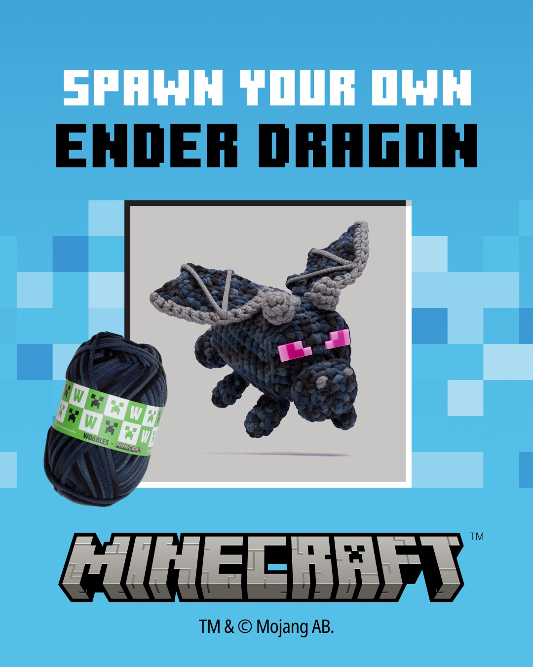 The Woobles Facebook ad: Crochet Minecraft