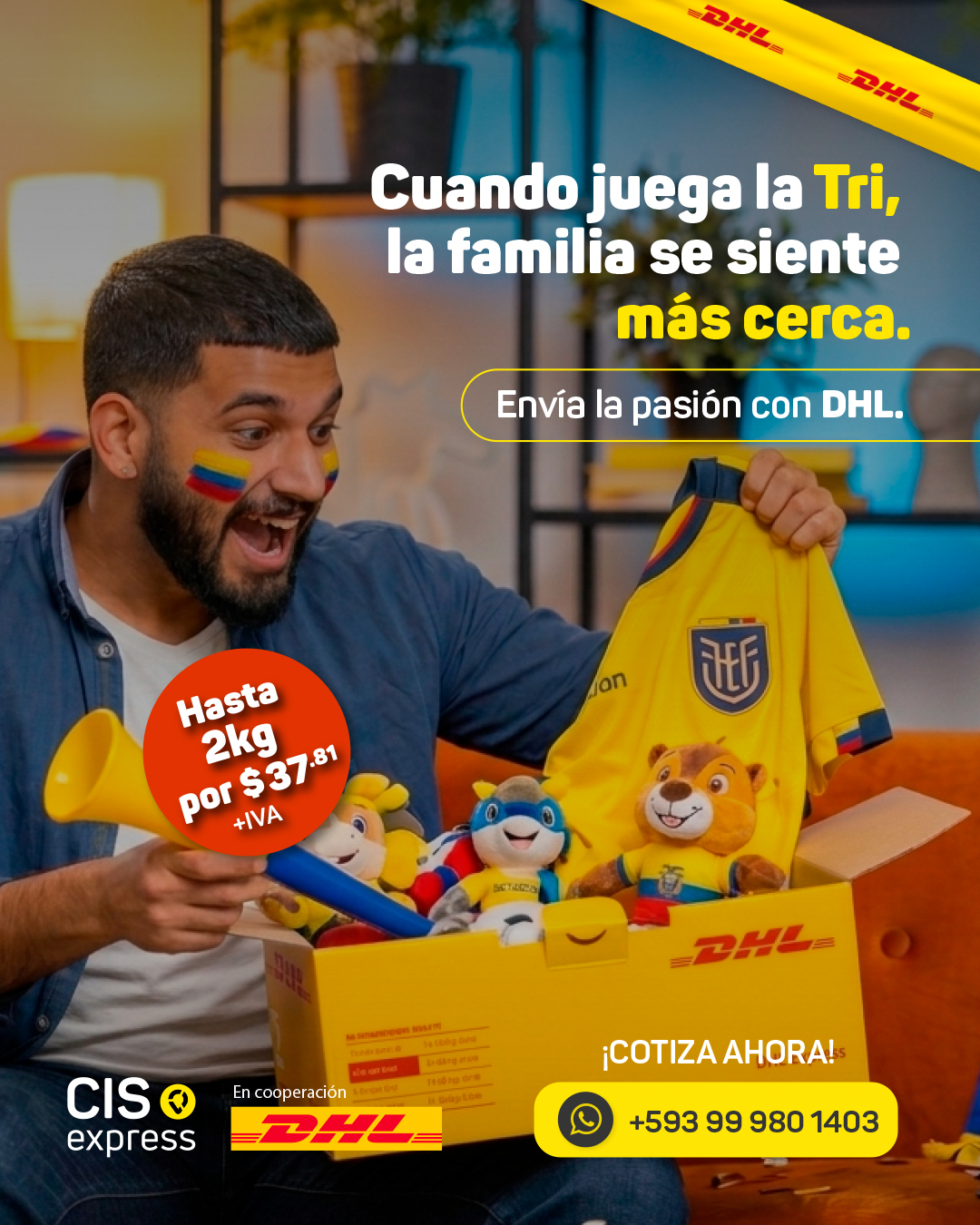 CIS Express Ecuador Facebook ad: Apoya a la selección junto a los tuyos…