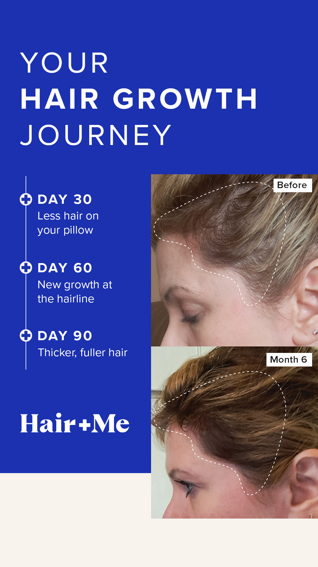 Hair + Me Facebook ad