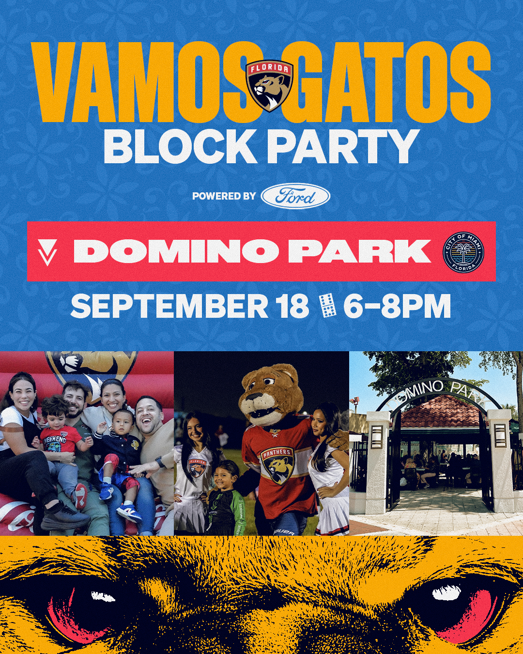 Florida Panthers Facebook ad: Vamos Gatos Block Party
