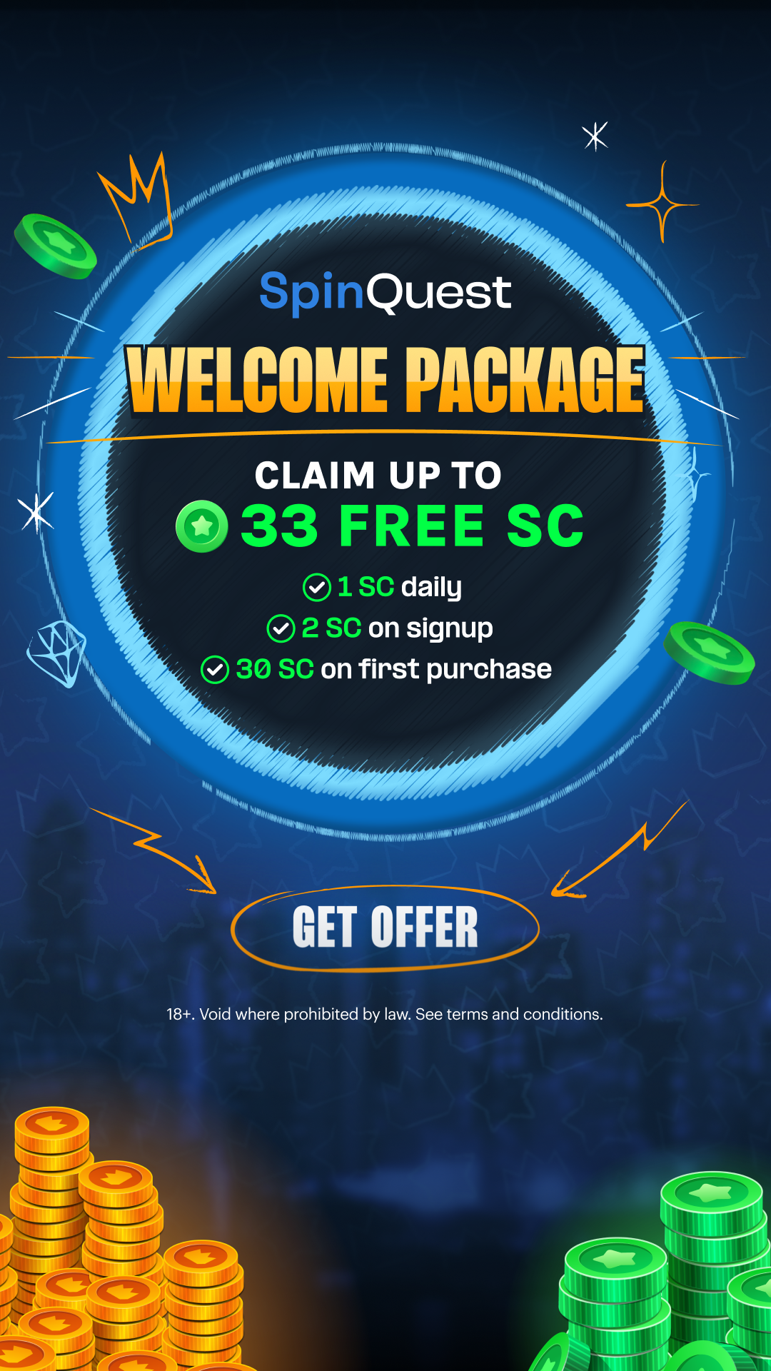 SpinQuest Casino Facebook ad