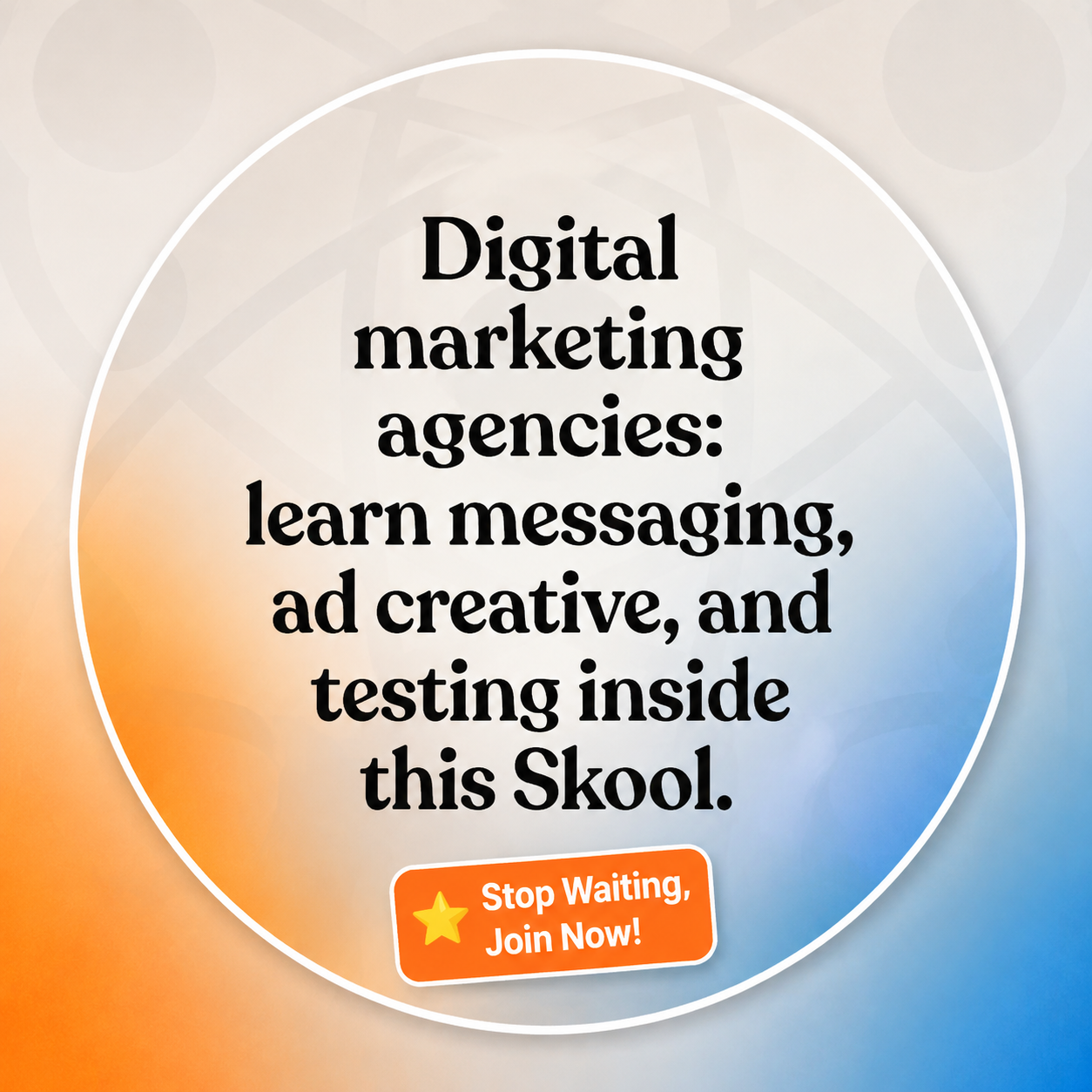 Skool Facebook ad