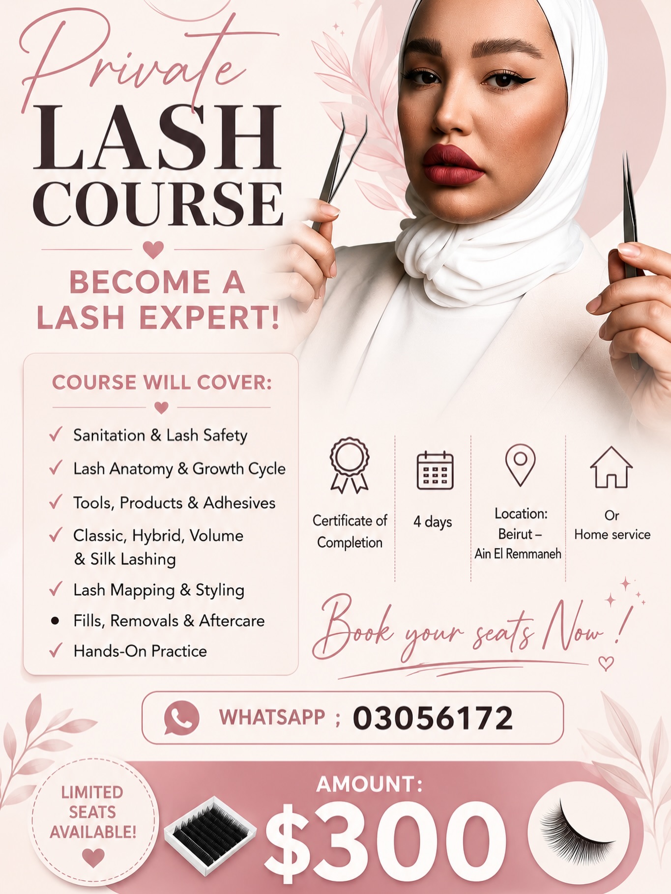 Lashes by tola Facebook ad: COURSE START DAY: 22-06