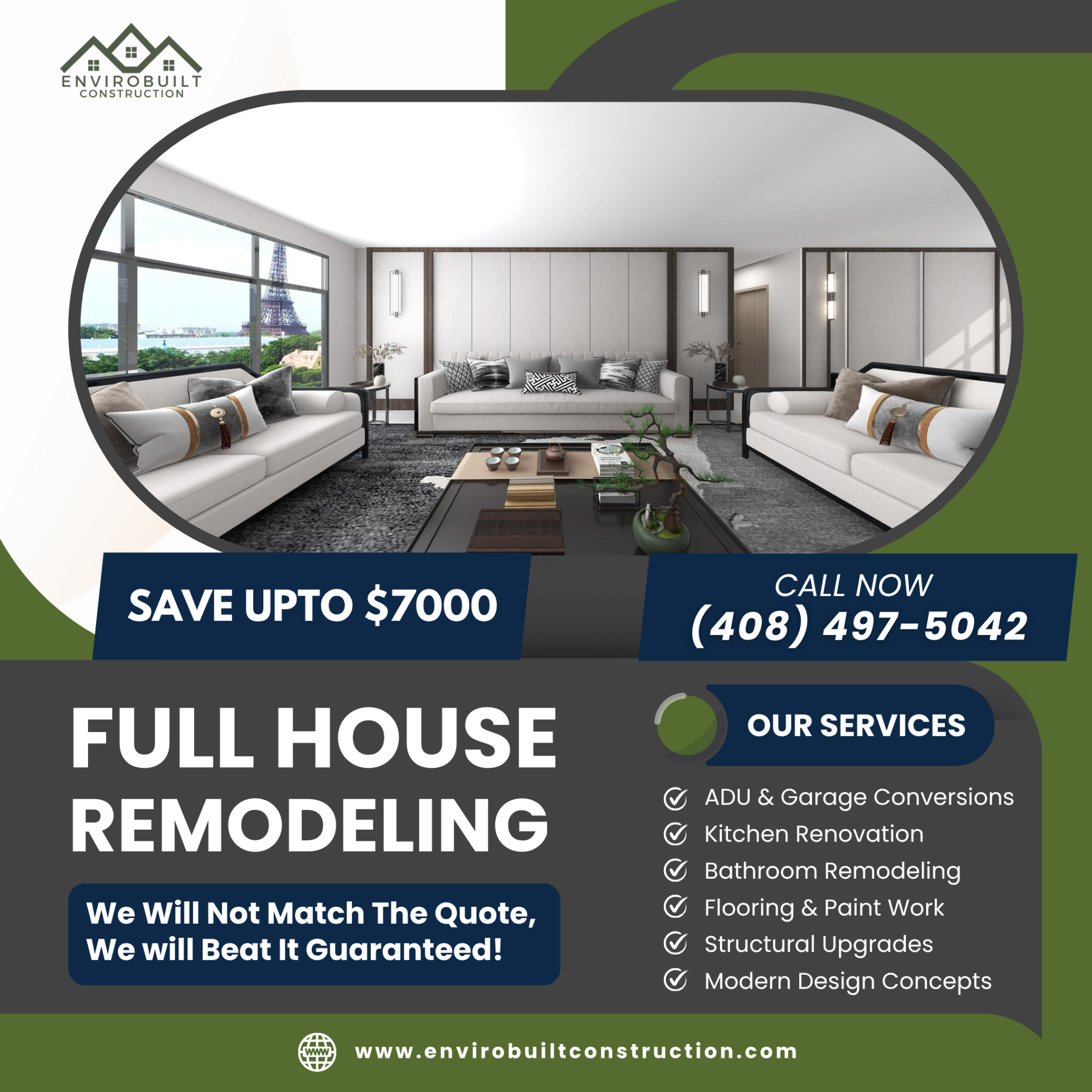 Envirobuilt Facebook ad: Get a free Quote