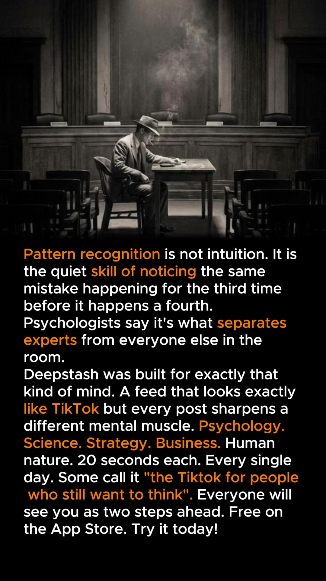 Deepstash Facebook ad: Be the Smartest in the Room