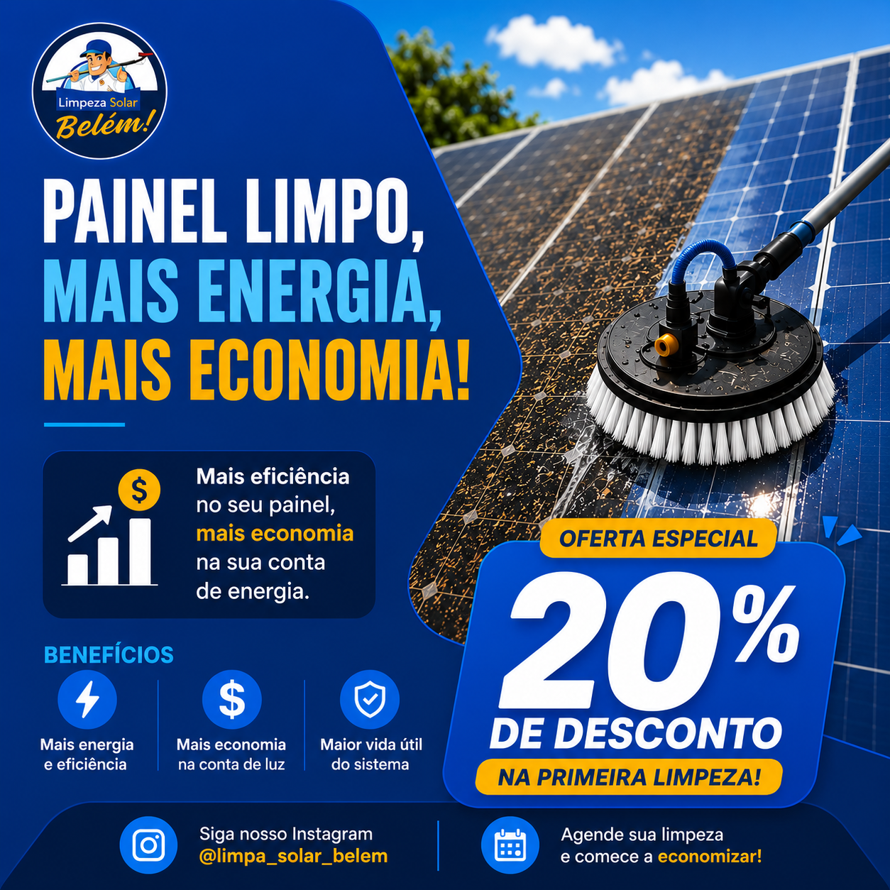 Limpa Solar Belém Facebook ad